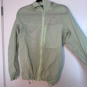 Arc’teryx green hiking jacket